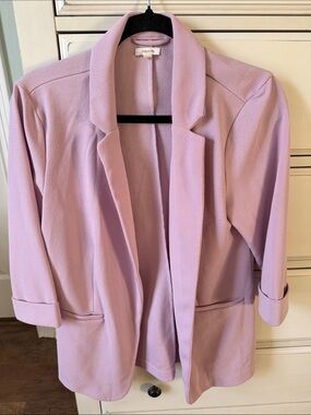Maurices Soft Lavender Open Blazer